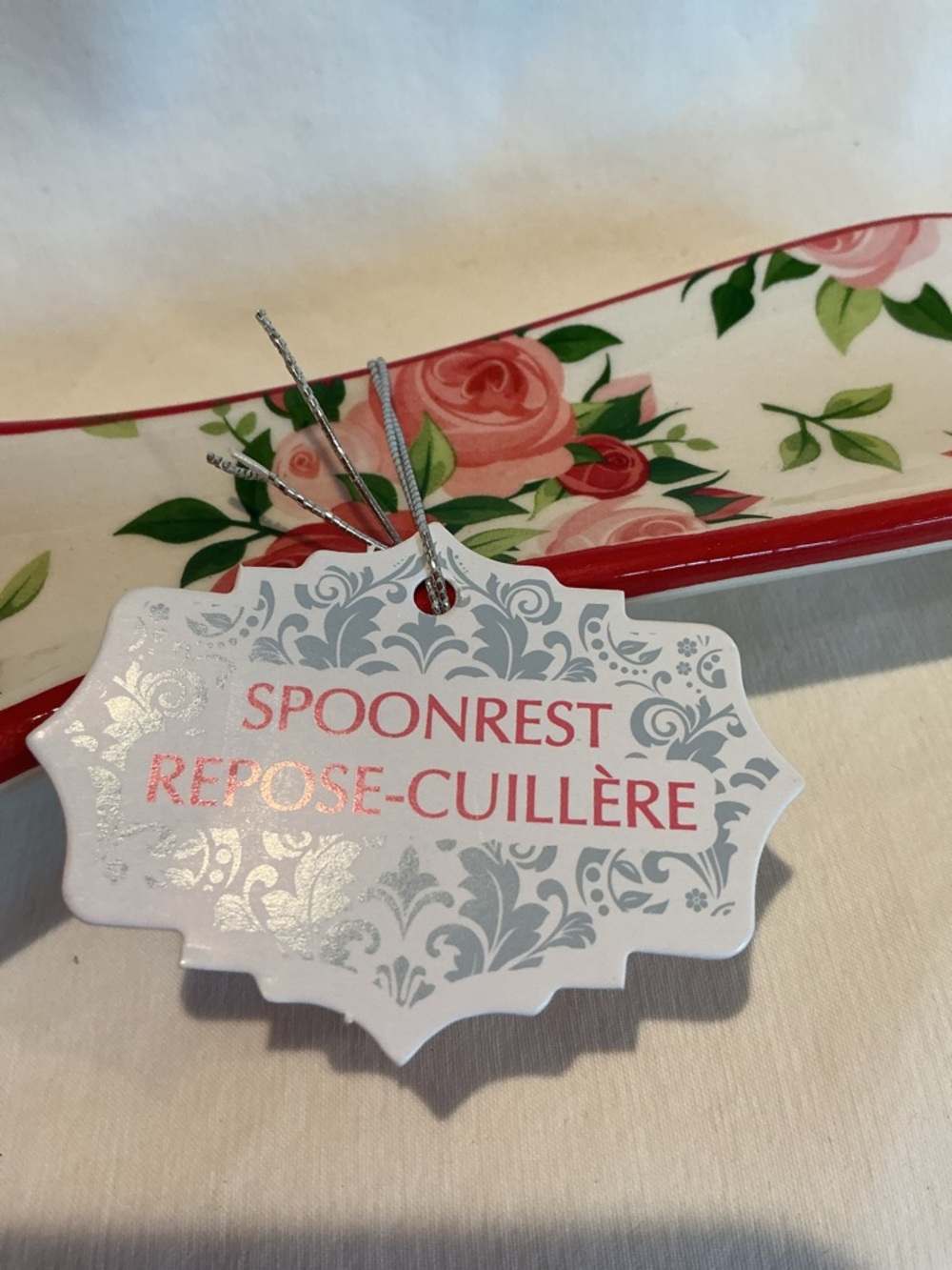 Red and Pink Roses Spoon Rest - Picture 5 of 5